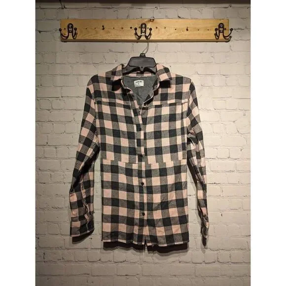 Hurley button down plaid flannel shirt medium - Picture 1 of 5